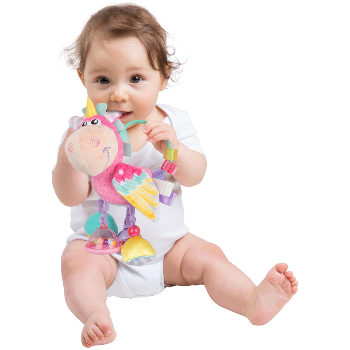 Sonajero Unicornio con Actividades PLAYGRO Clip Clop Rosado