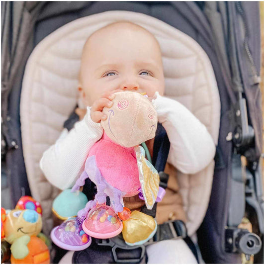 Sonajero Unicornio con Actividades PLAYGRO Clip Clop Rosado