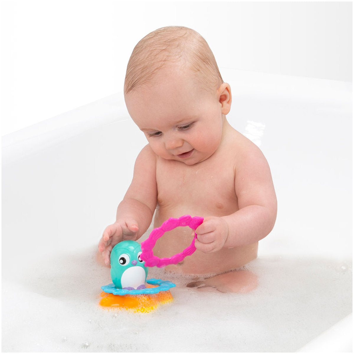 Juguete de Baño PLAYGRO Pingüino Flotante de Anillos