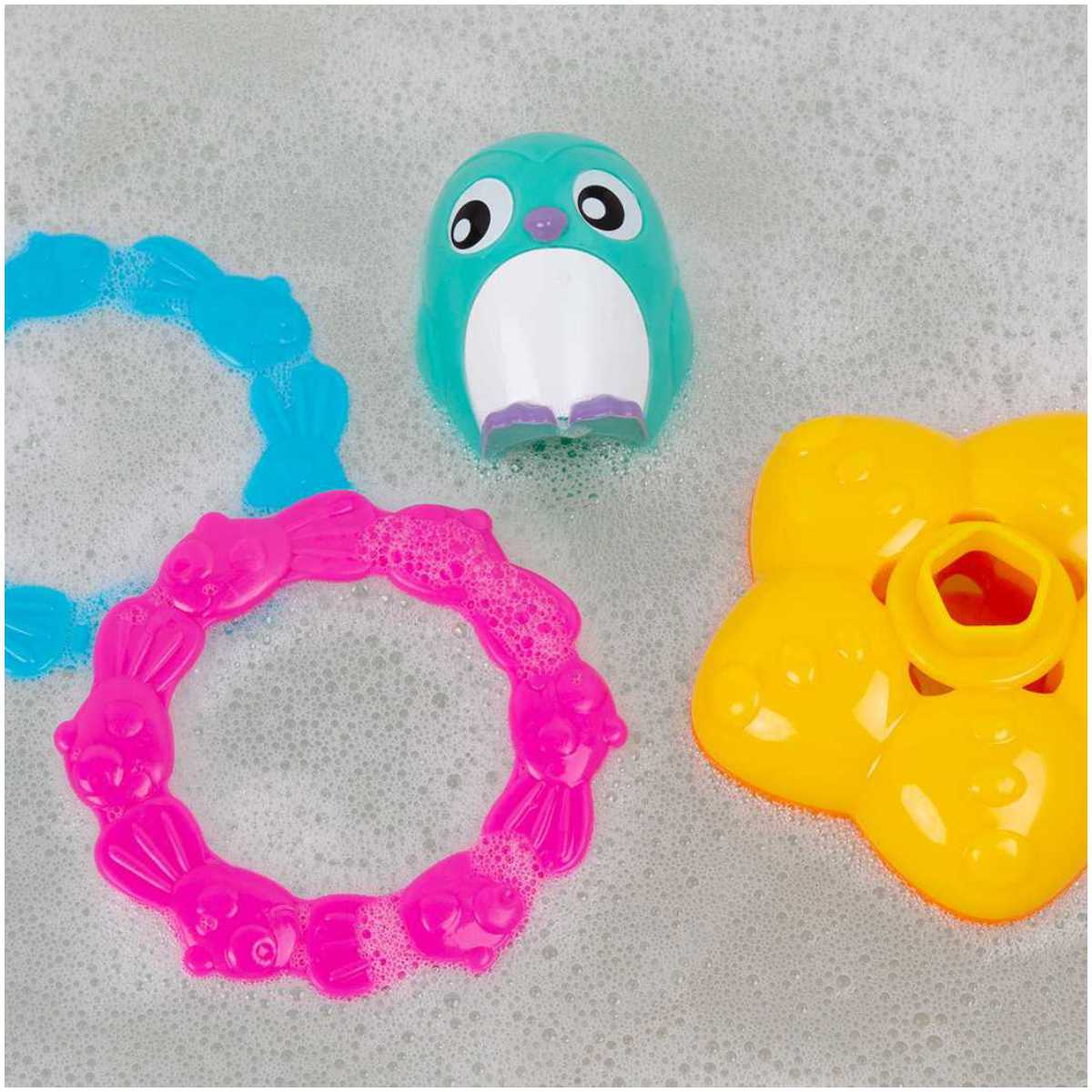Juguete de Baño PLAYGRO Pingüino Flotante de Anillos