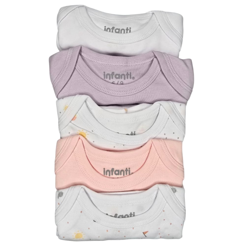 Quintupack Body Niña Algodón INFANTI