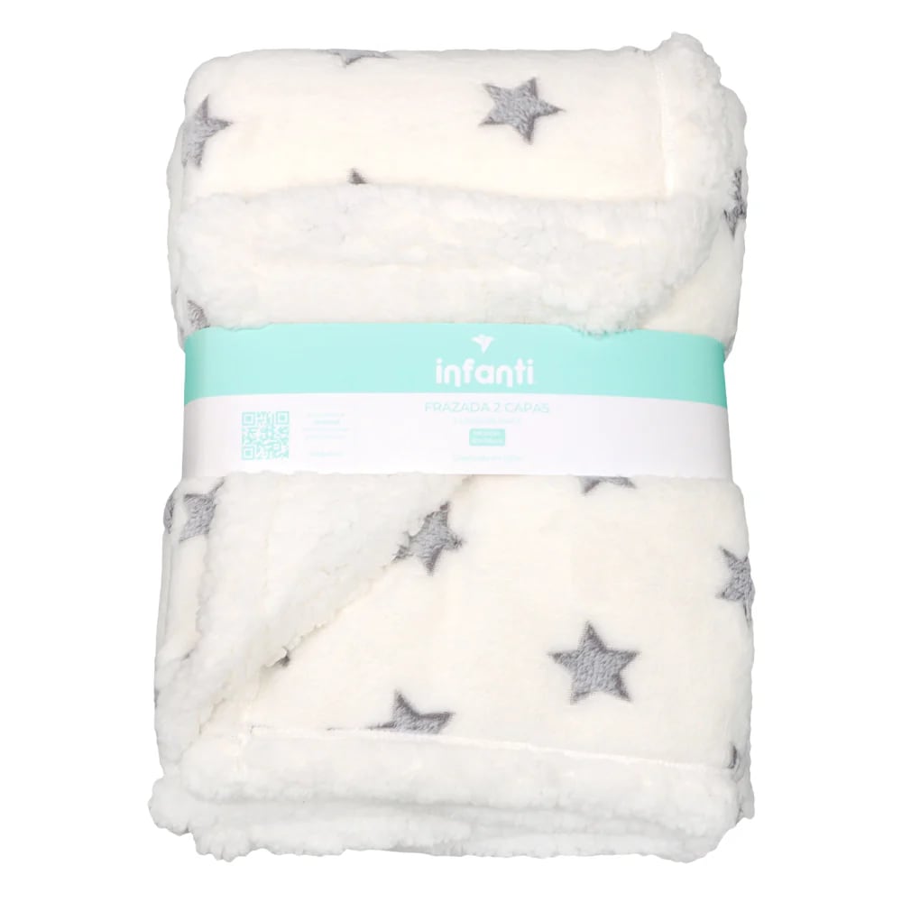 Frazada Cuna INFANTI con Estrellas Gris