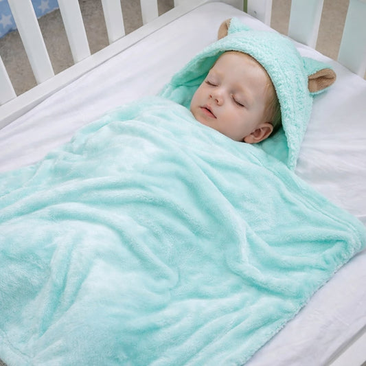 Frazada Poncho Sherpa Menta INFANTI