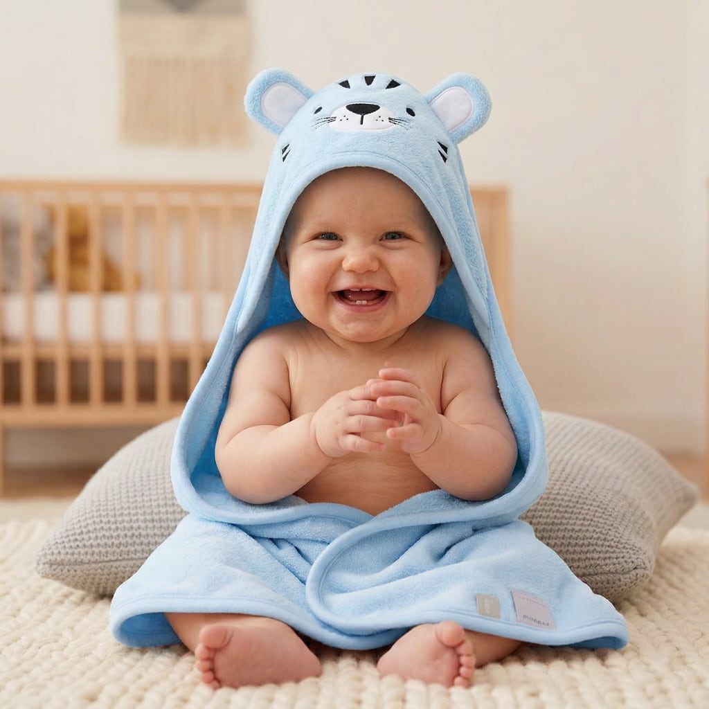 Toalla con Capucha para Bebé INFANTI Tigre