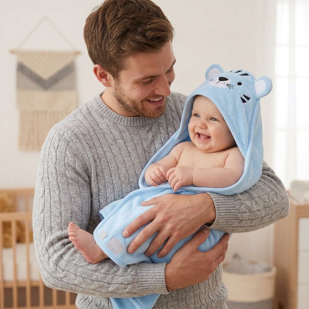 Toalla con Capucha para Bebé INFANTI Tigre
