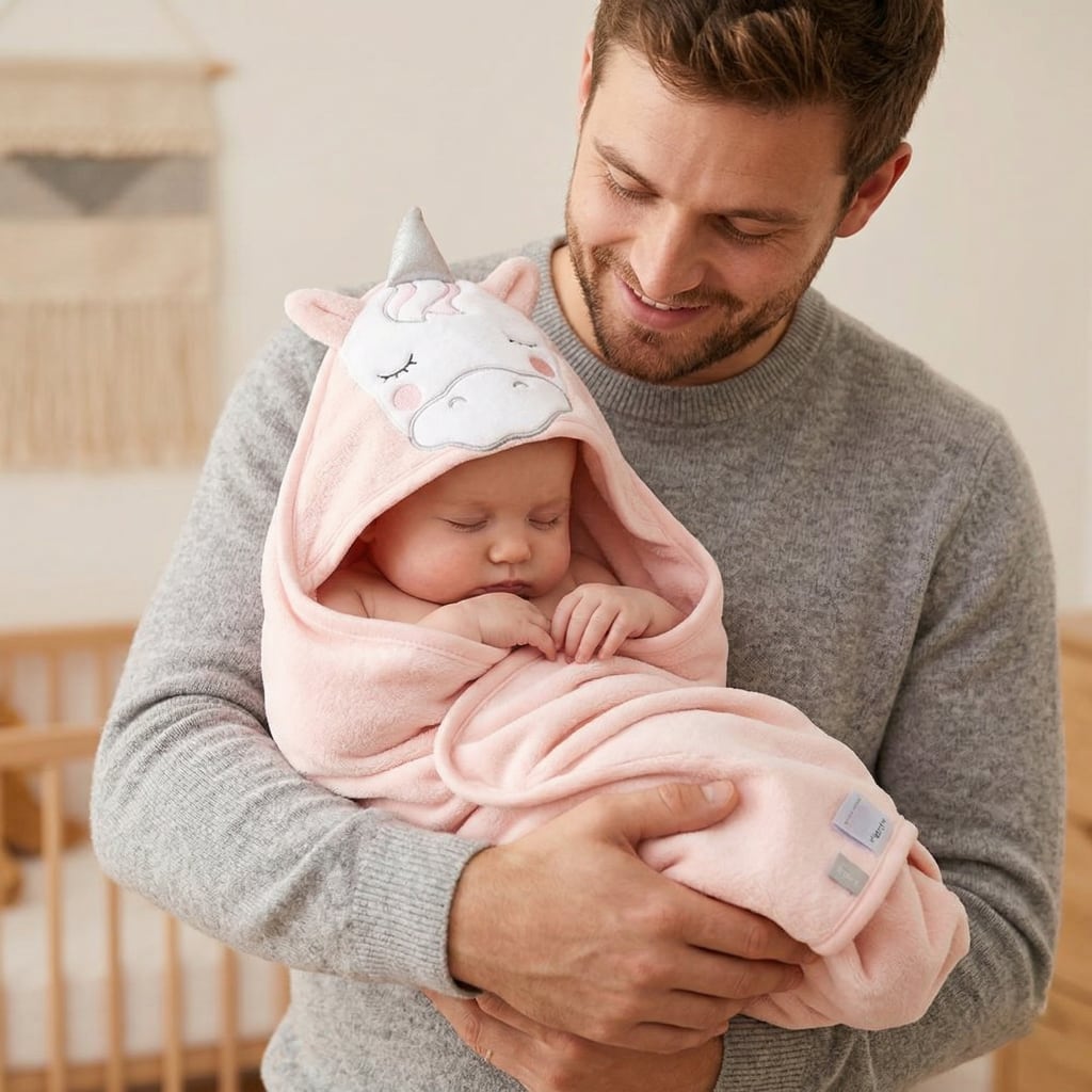 Toalla con Capucha para Bebé INFANTI Unicornio