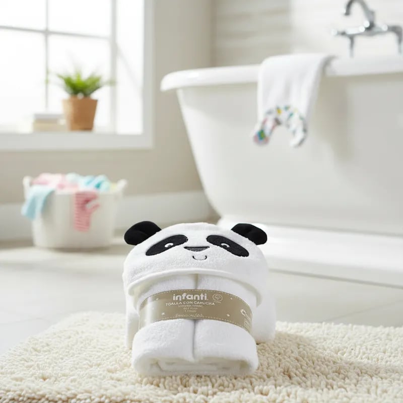 Toalla con Capucha para Bebé INFANTI Panda