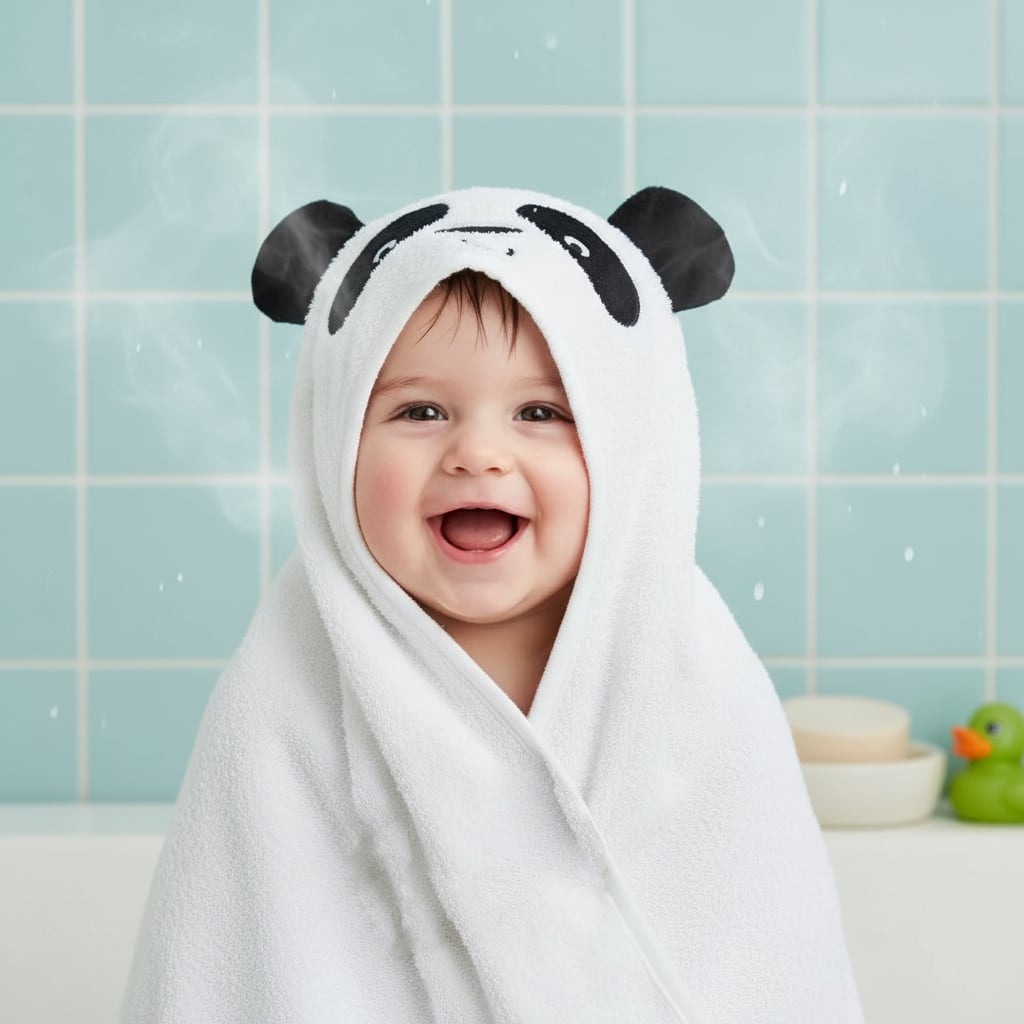 Toalla con Capucha para Bebé INFANTI Panda