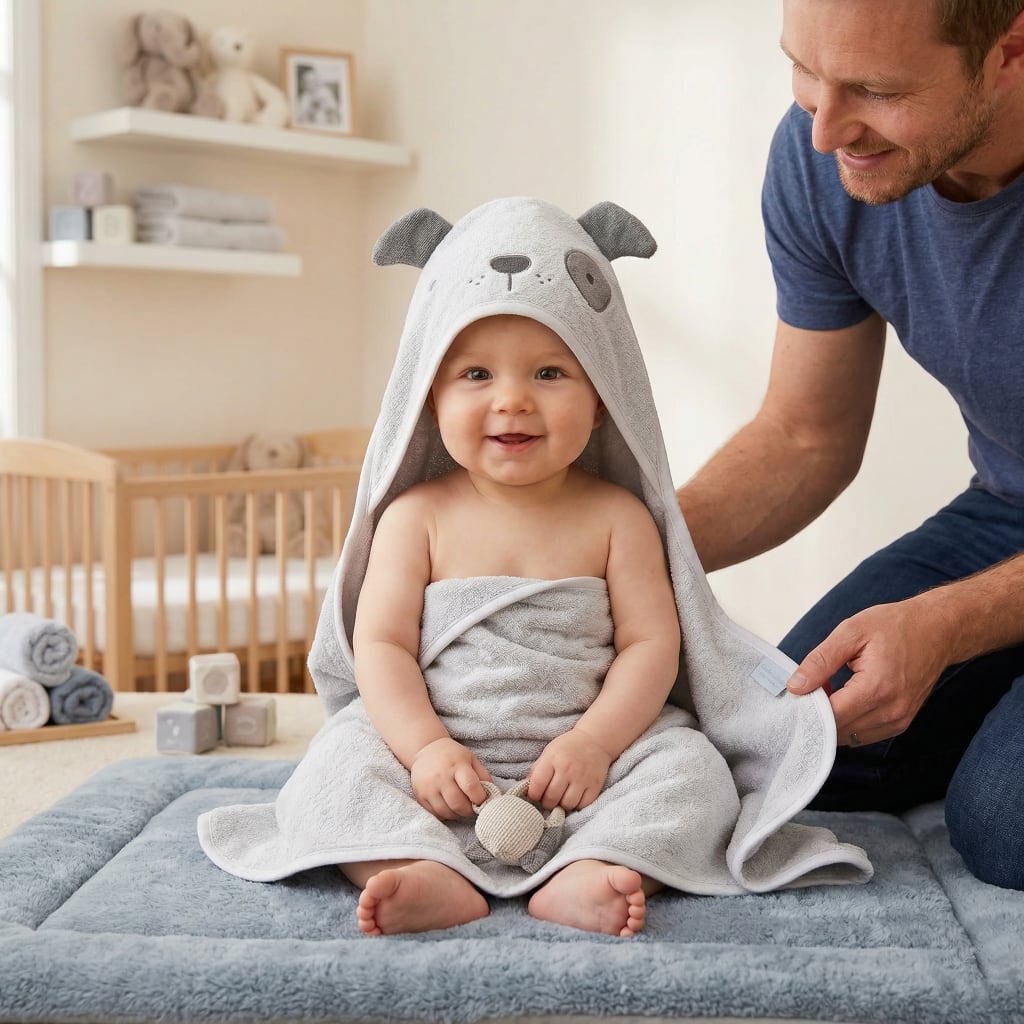 Toalla con Capucha para Bebé INFANTI Dog