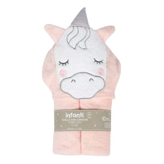 Toalla con Capucha para Bebé INFANTI Unicornio