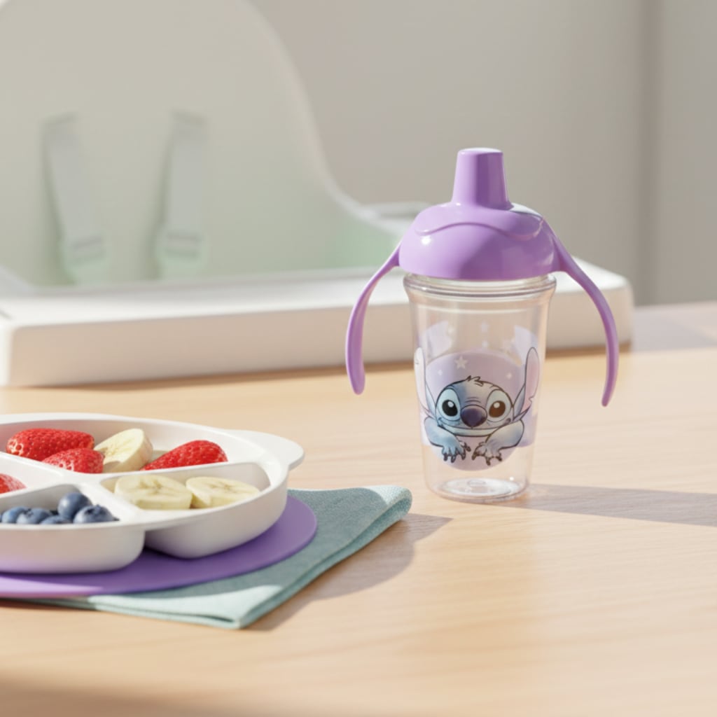 Vaso de Entrenamiento con Asas y Boquilla rígida DISNEY 295ml Stitch 10m+