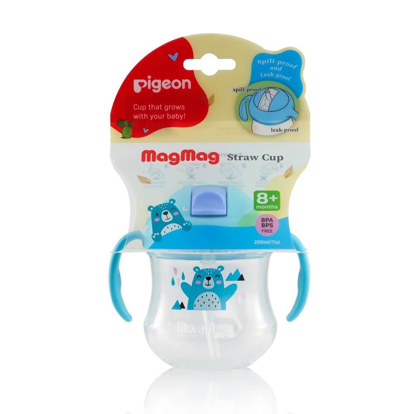 Empaque Vaso Pigeon MagMag celeste +8 meses