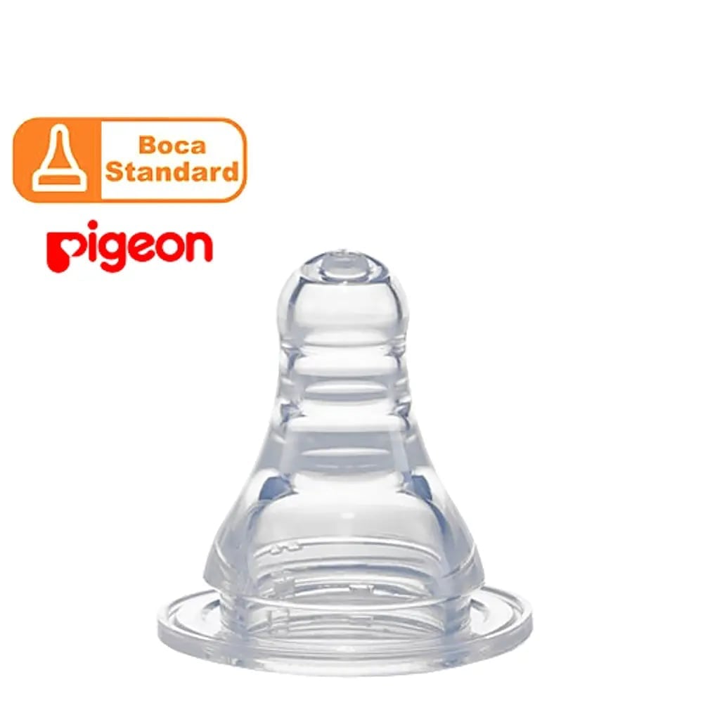 2 Tetinas de Silicona PIGEON Flexible -LL Boca Standard 12m+