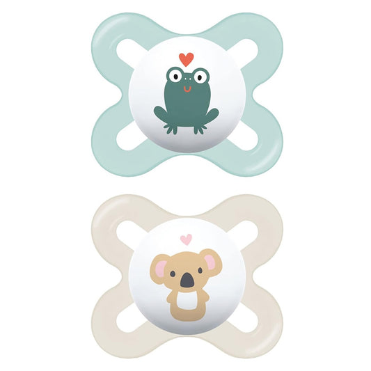 2 Chupetes de Látex de Caucho Natural MAM Start 0-2 Meses