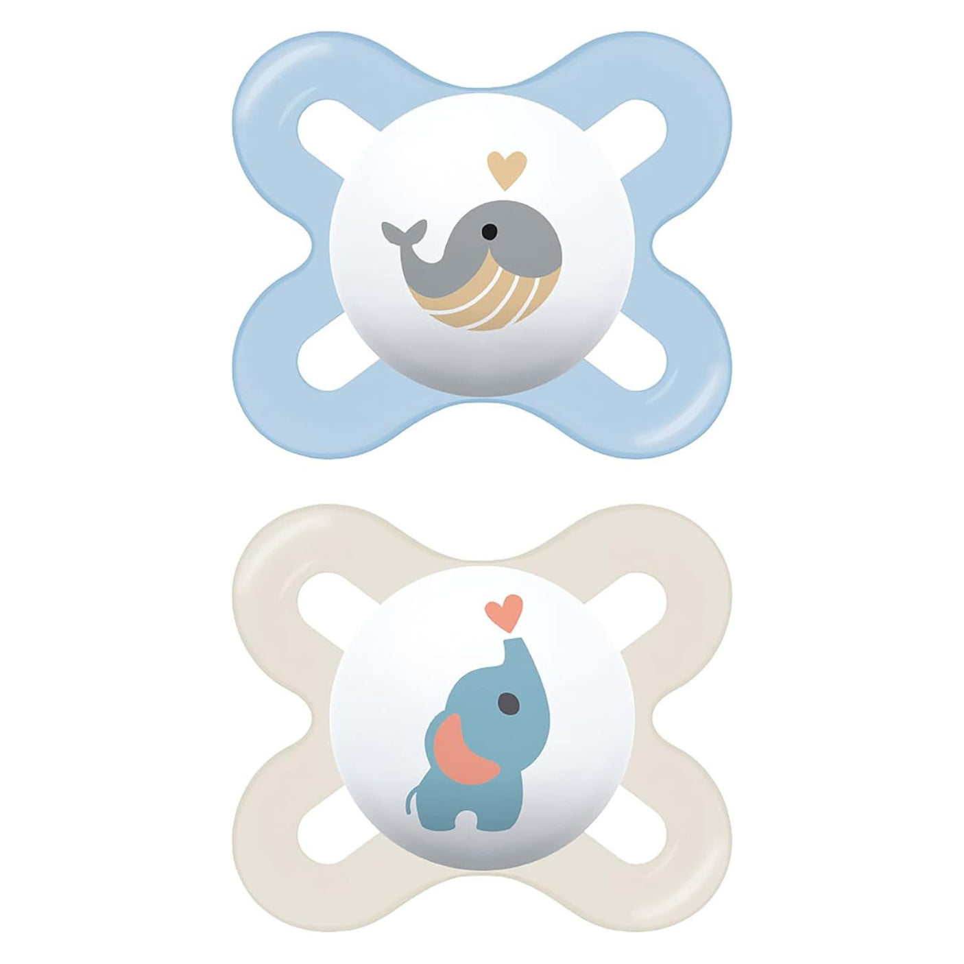 2 Chupetes de Látex de Caucho Natural MAM Start 0-2 Meses