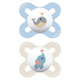 2 Chupetes de Látex de Caucho Natural MAM Start 0-2 Meses