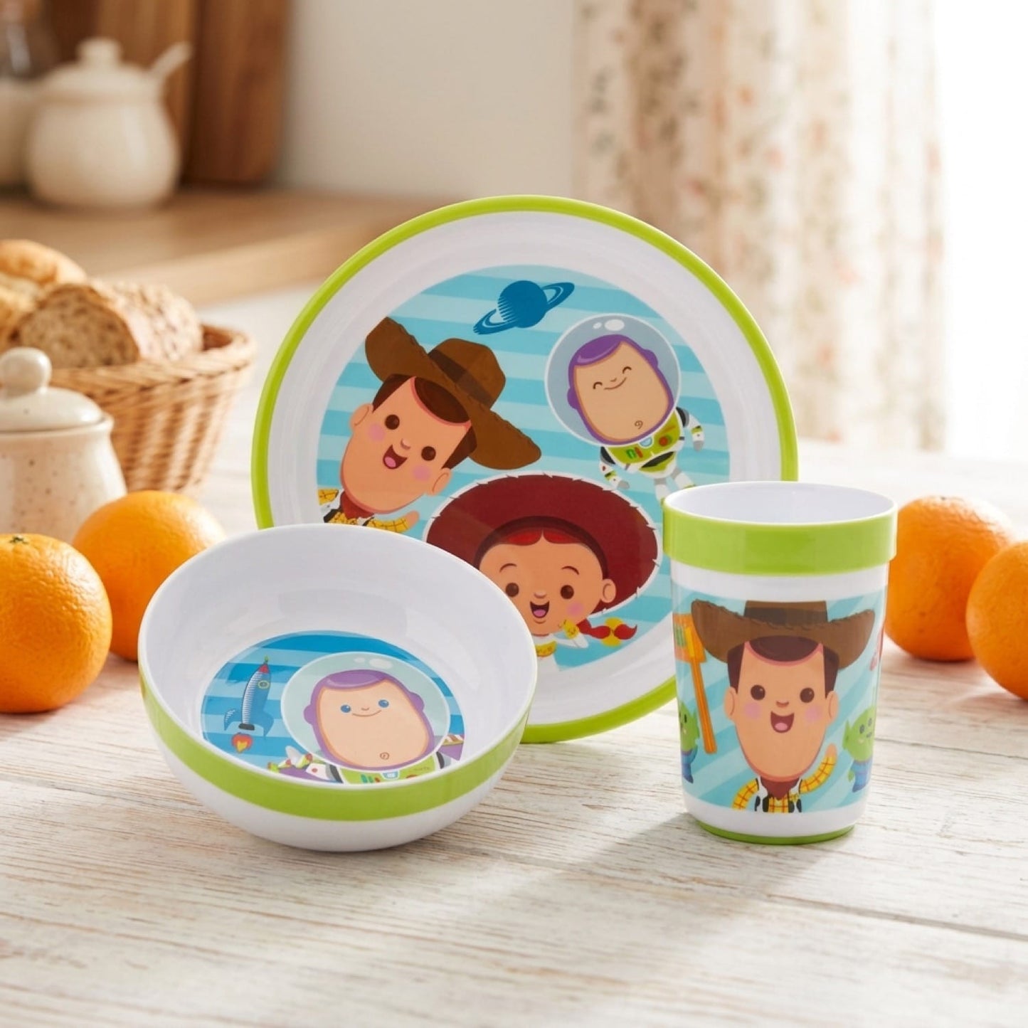 Set Vajilleria 3 Piezas Toy Story (Plato, Bowl y Vaso)