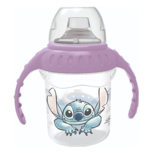 Vaso de Entrenamiento con Asas y Boquilla de Silicona 250ml Stitch DISNEY 10m+