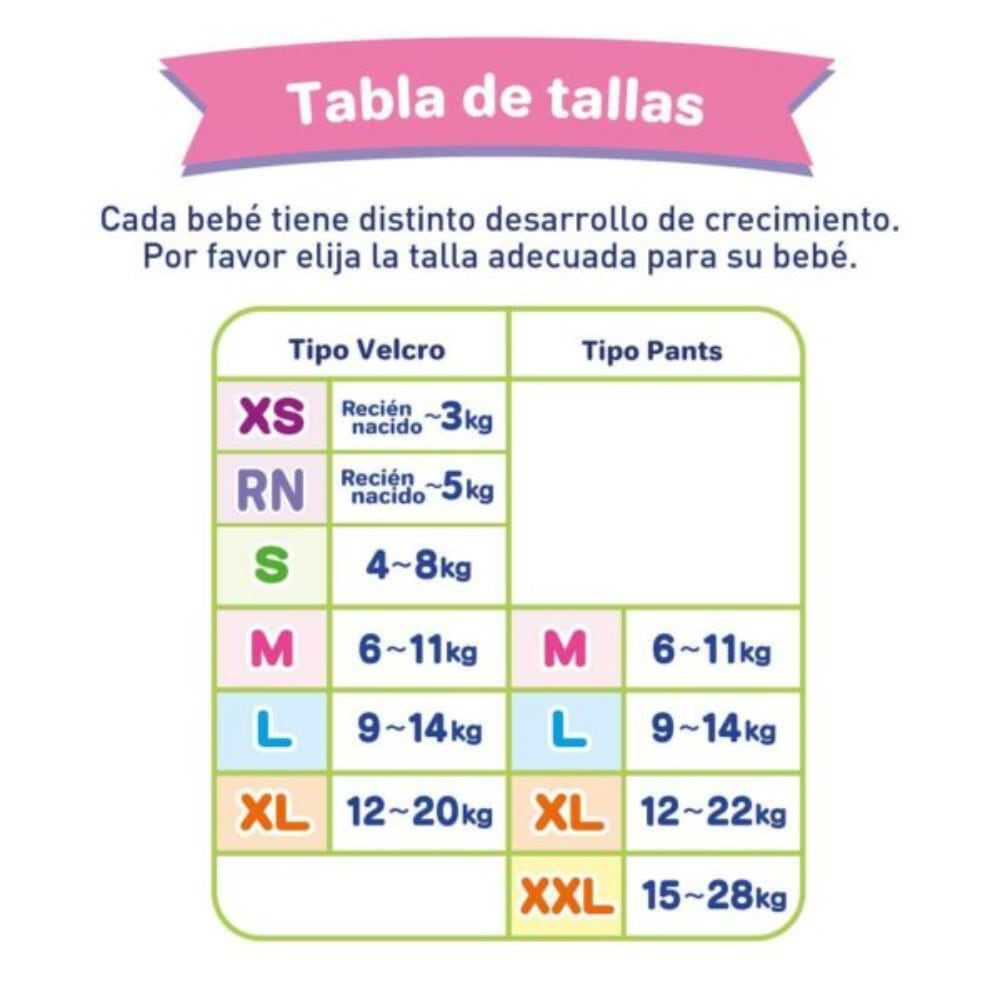 Pañales Velcro Merries Talla S - 70 Unidades
