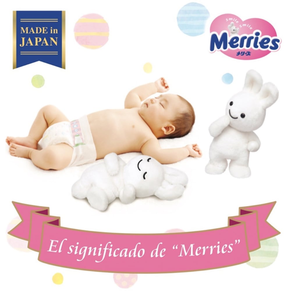 Pañales Velcro Merries Talla M - 56 Unidades