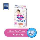 Pañales Velcro Merries Talla M - 56 Unidades