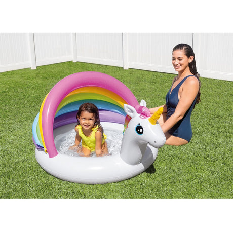 Piscina Inflable Infantil INTEX con Parasol Unicornio