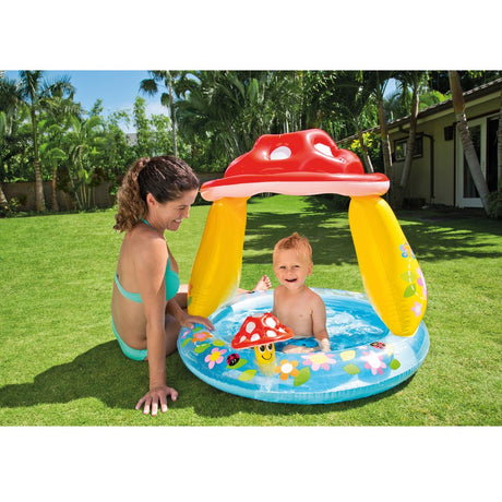 Piscina Infantil INTEX con Parasol Mushroom para Bebé