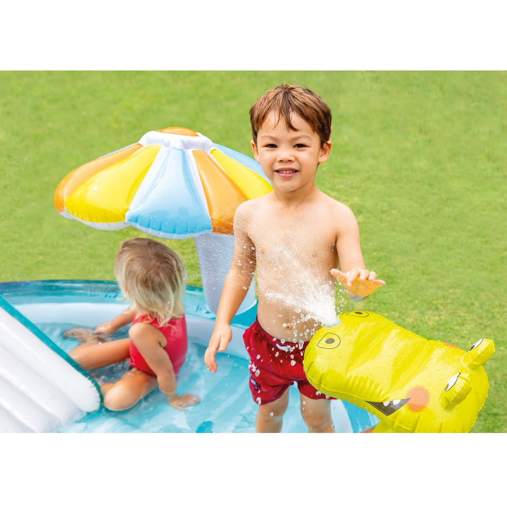 Piscina Centro de Juegos Gator INTEX con Tobogan y Pulverizador