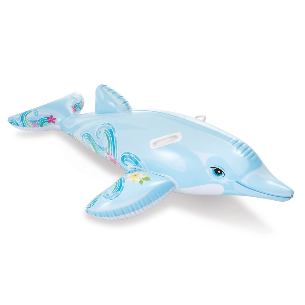 Flotador Delfin Inflable Montable con Asas INTEX 175 x 66 cm.