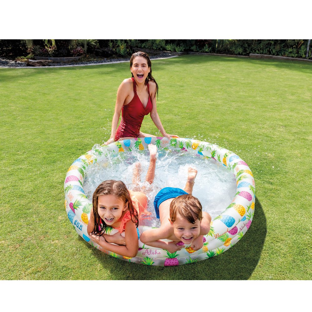 Piscina Infantil Inflable 3 Anillos Piñas INTEX