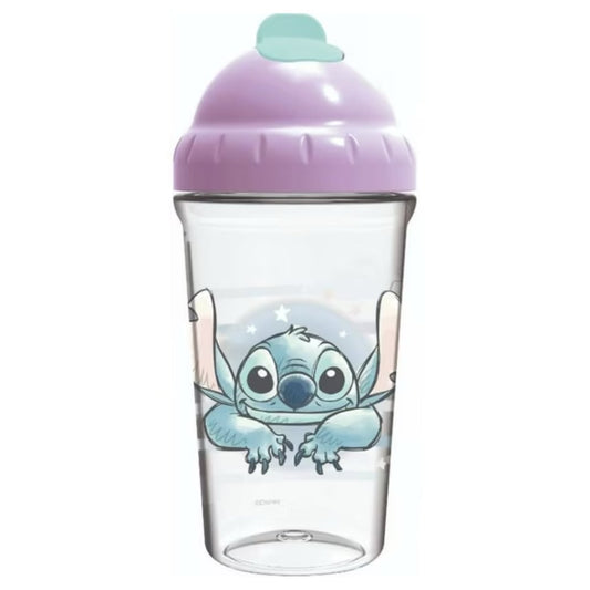 Vaso con Bombilla Flexible 295ml Stitch DISNEY 18-24m+