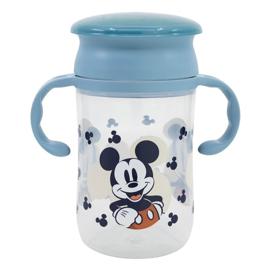 Vaso Antiderrame y Entrenamiento  360° con Tapa y  Asas 395ml, 12m+