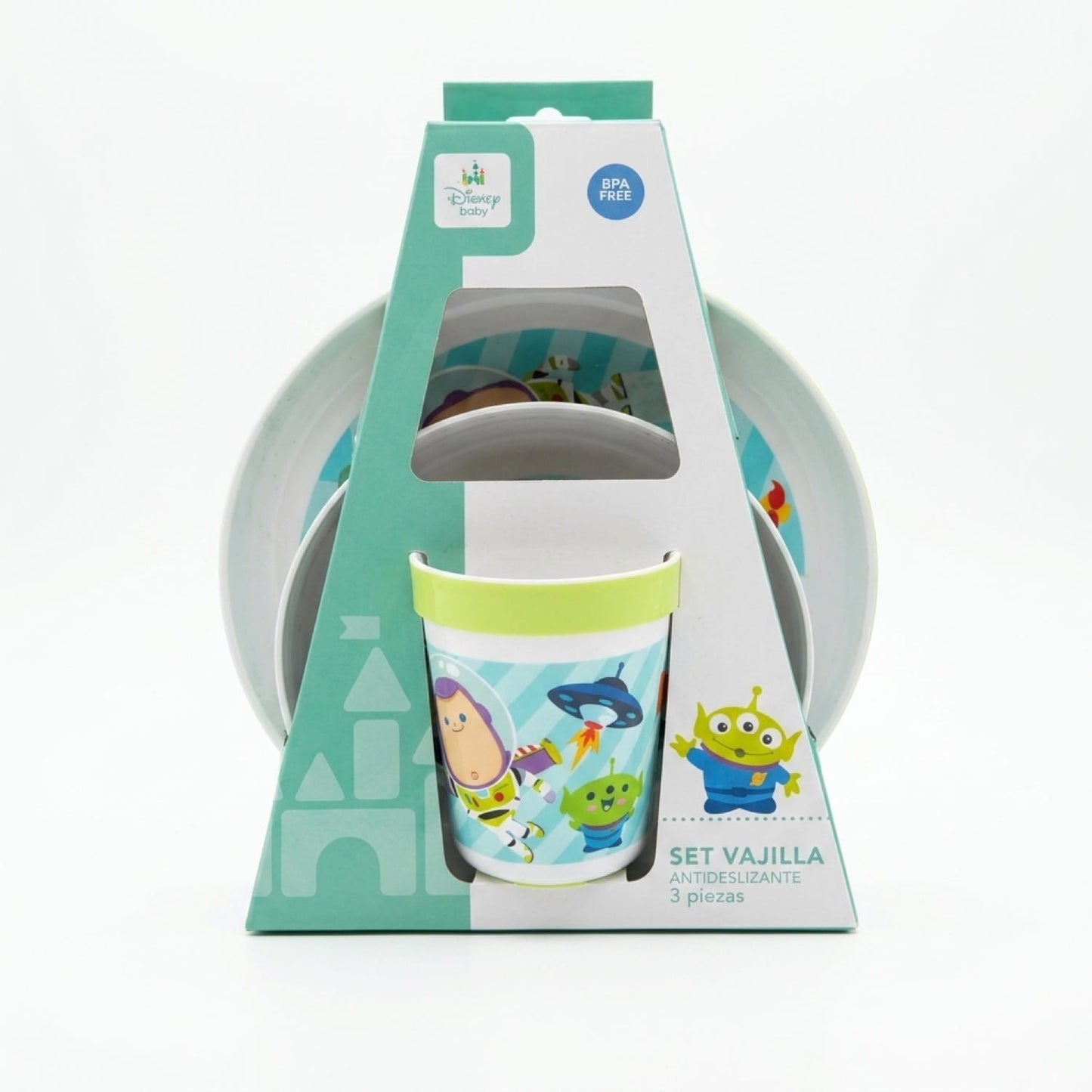 Set Vajilleria 3 Piezas Toy Story (Plato, Bowl y Vaso)