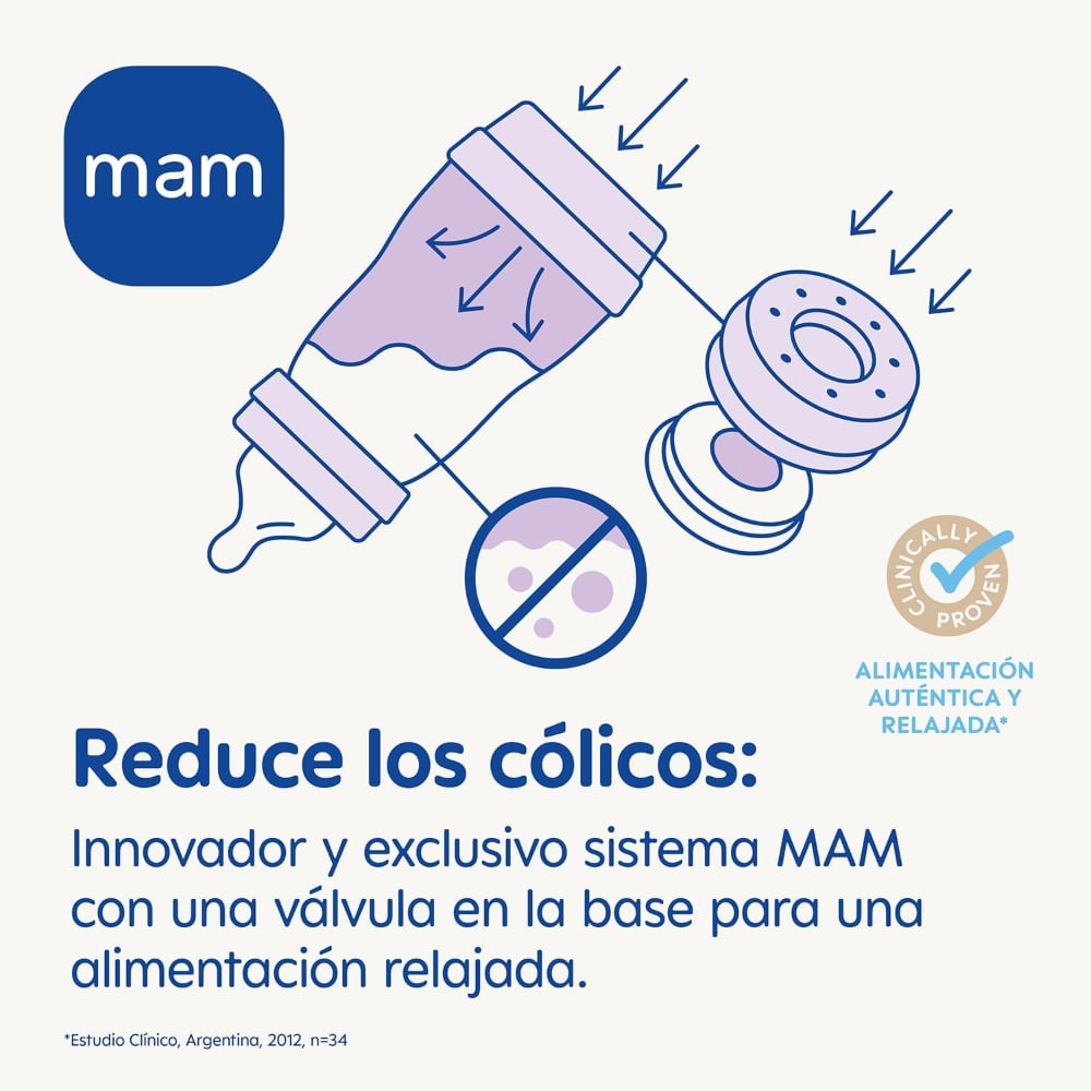 Set Recién Nacido 2 Mamaderas más Chupete MAM Easy Start
