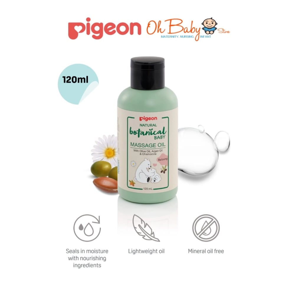 Aceite Botánico para Masaje PIGEON de Bebé 120ml