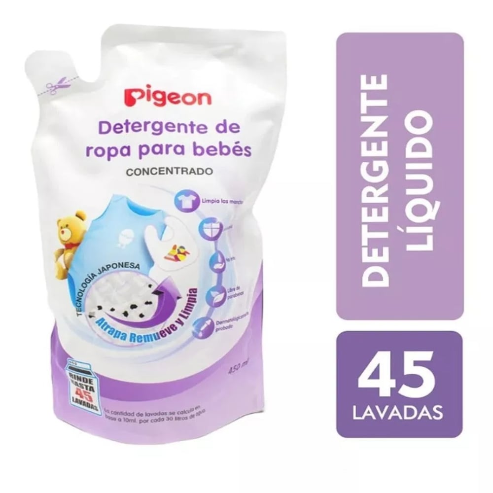 Recarga Detergente De Ropa Para Bebés 450 ml  PIGEON