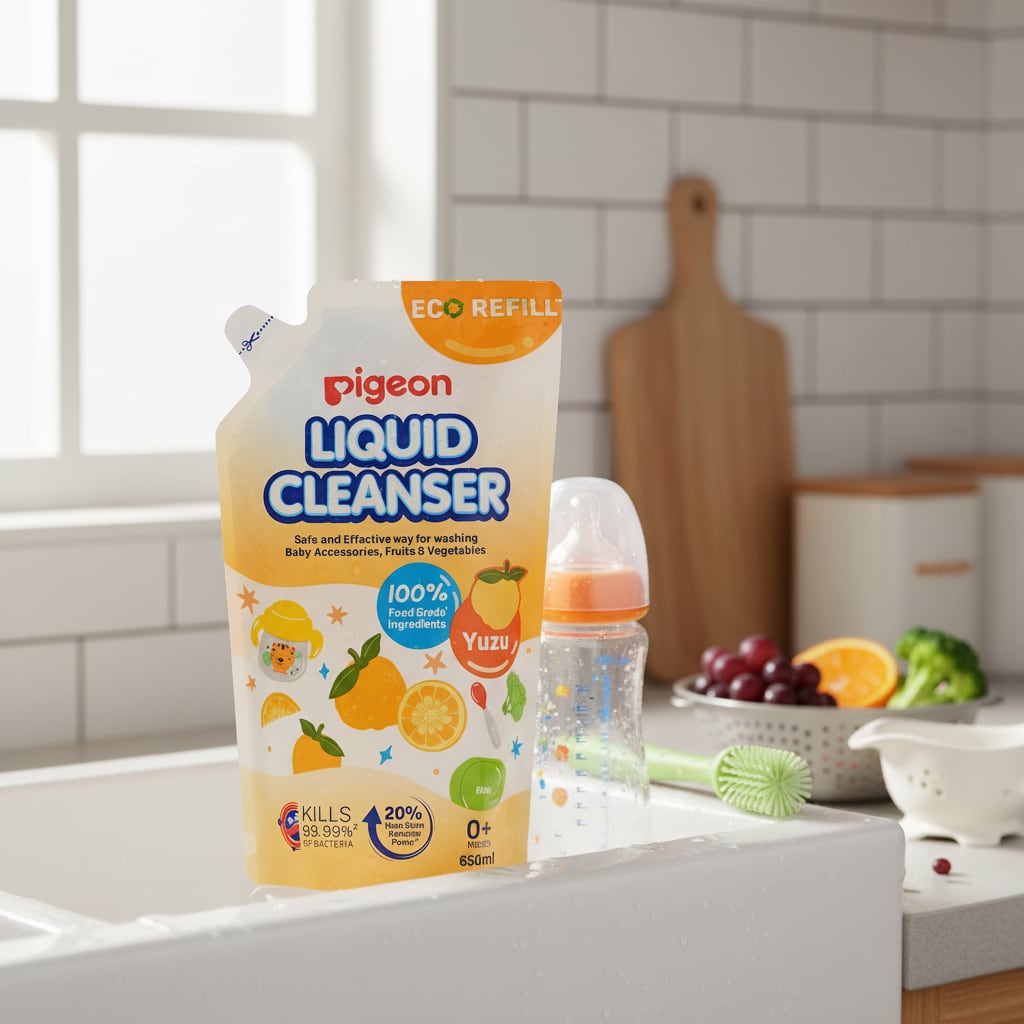 Limpiador de Mamaderas PIGEON Yuzu (Citrus), Recarga 650ml