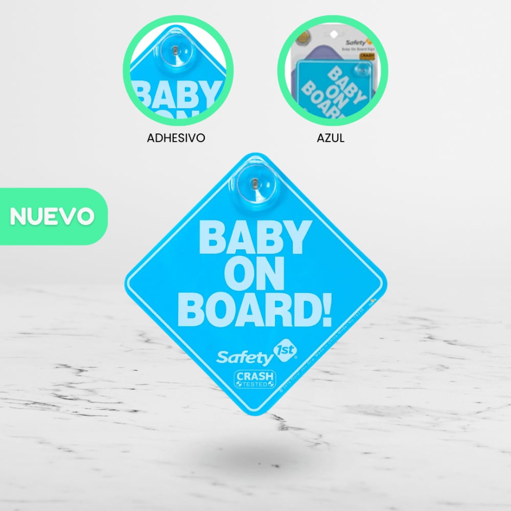 Letrero Baby On Board SAFETY 1ST