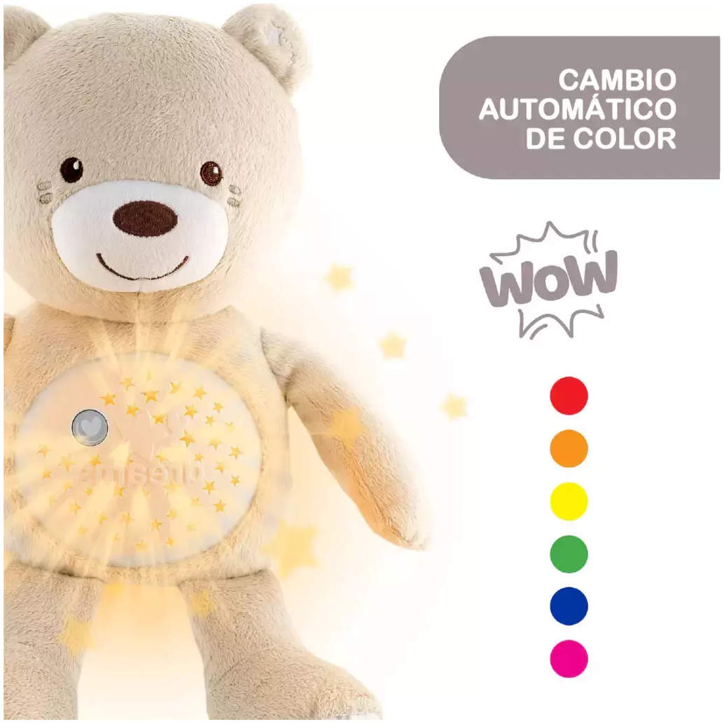 Peluche Proyector de Luces CHICCO Baby Bear Estrellitas