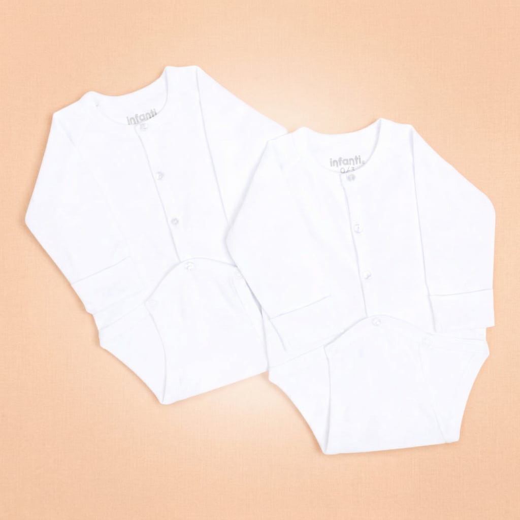 Bipack Pilucho Blanco Unisex INFANTI Talla 3-6 Meses