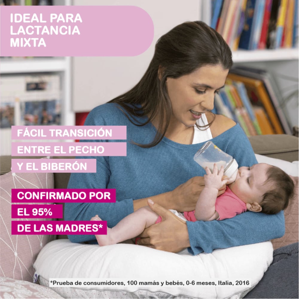 Mamadera Natural CHICCO Feeling Vidrio 150ml 0m+