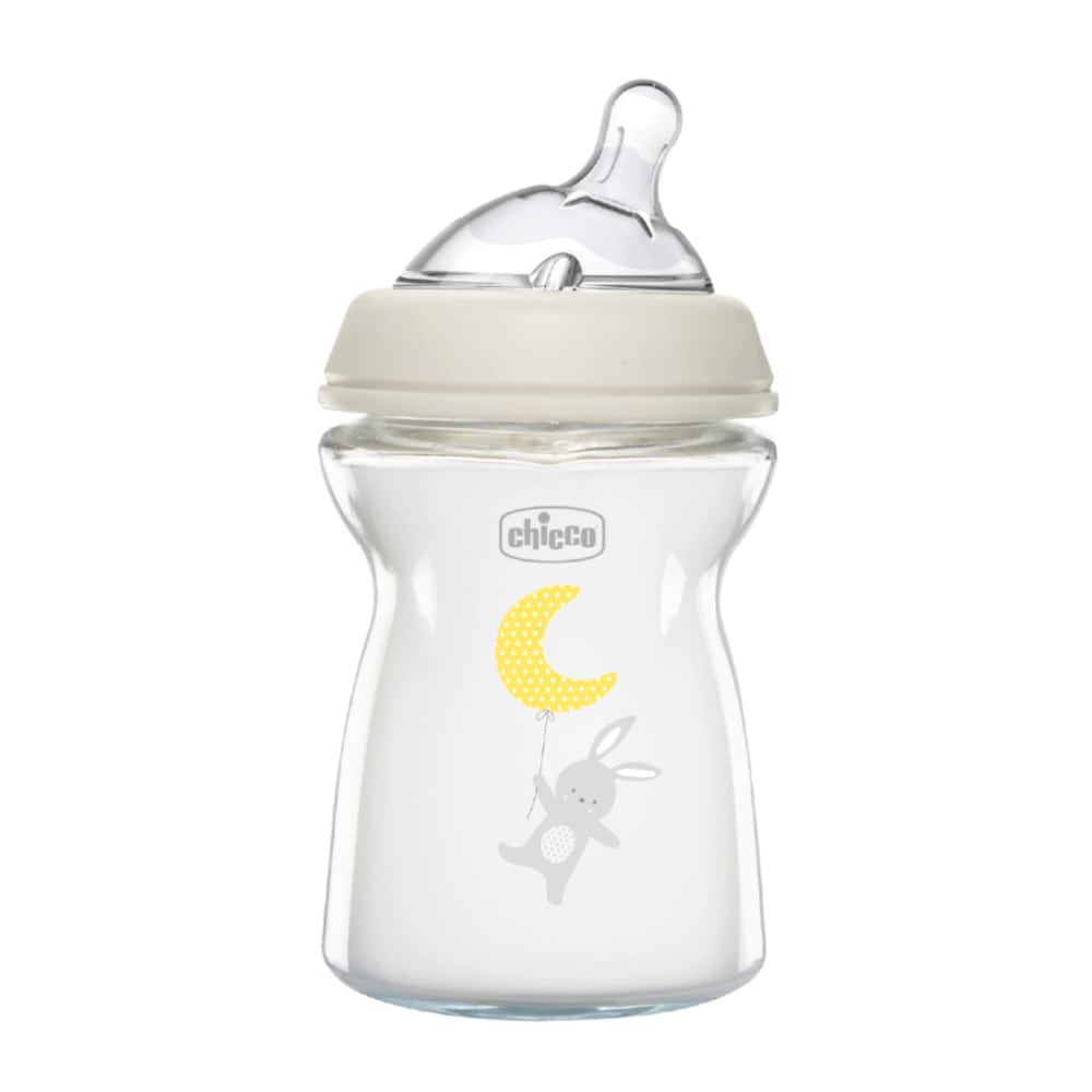 Mamadera Natural CHICCO Feeling Vidrio 250ml 0m+