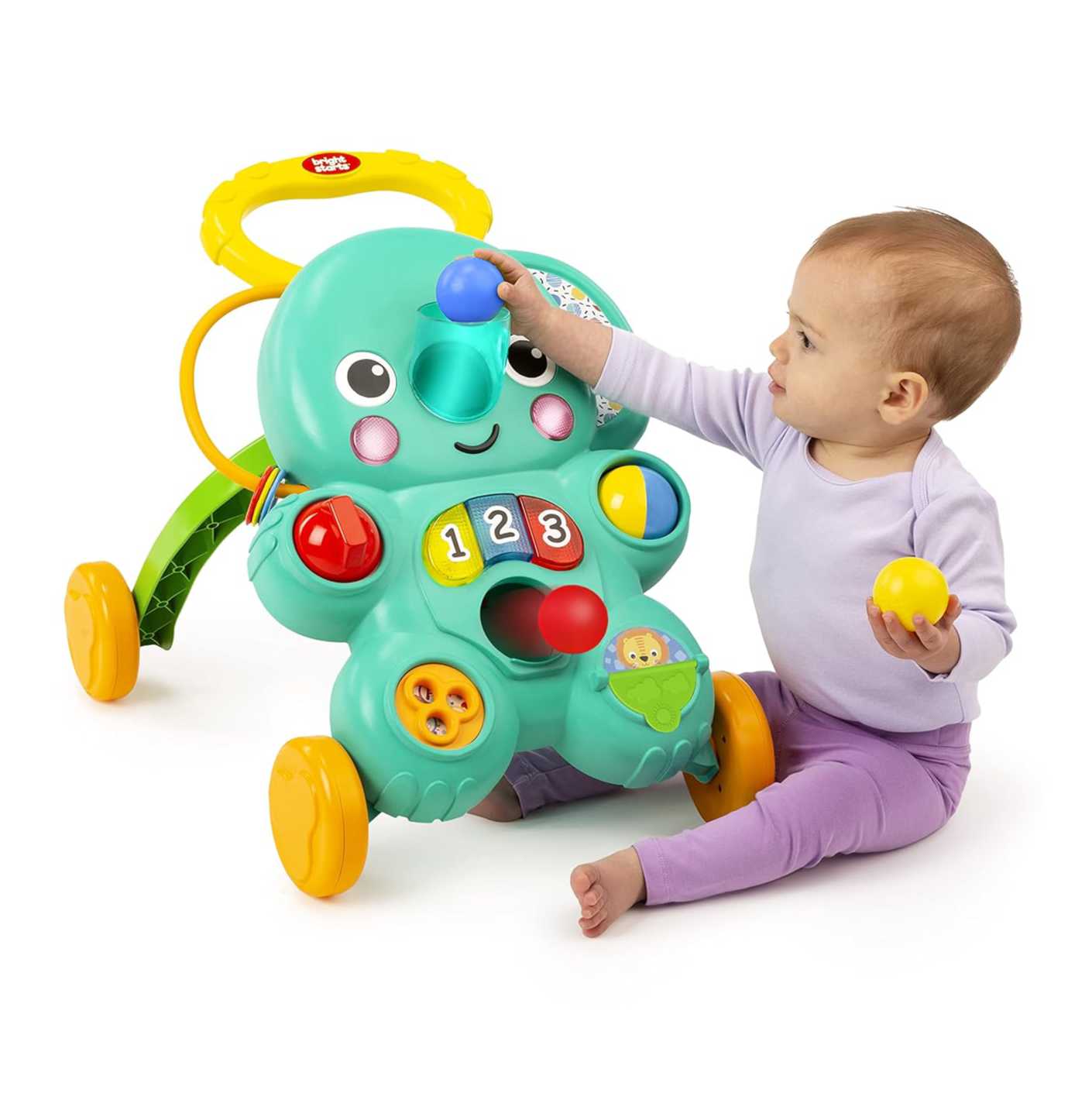 Caminador Elefante de Pelotas 2 en 1 BRIGHT STARTS Stroll 'n Roll