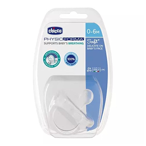 Chupete de Silicona CHICCO Physiosoft Transparente 0-6 meses