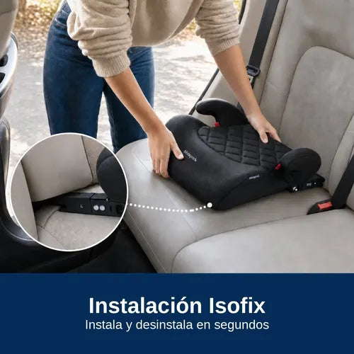 Silla De Auto Alzador Bbqool Up Isofix Negro Grupo 3