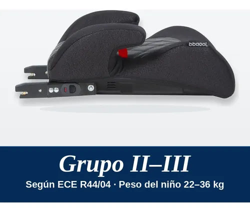 Silla De Auto Alzador Bbqool Up Isofix Negro Grupo 3