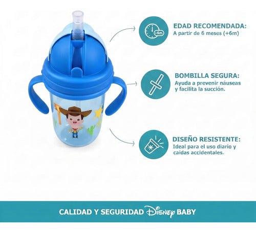 Vaso Antiderrame Toy Story Sipper Cup Con Bombilla 270ml +6m