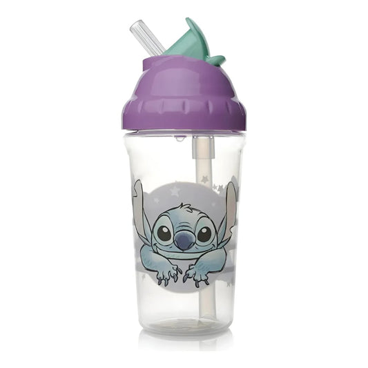 Vaso con Bombilla Flexible 295ml Stitch DISNEY 18-24m+