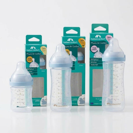 Pack 3 Mamaderas Bebe Confort Physio Air Confort 150/260/370ml