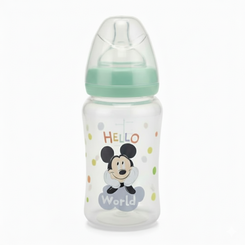 Set 2 Mamaderas Boca Ancha Disney 240ml 0M+
